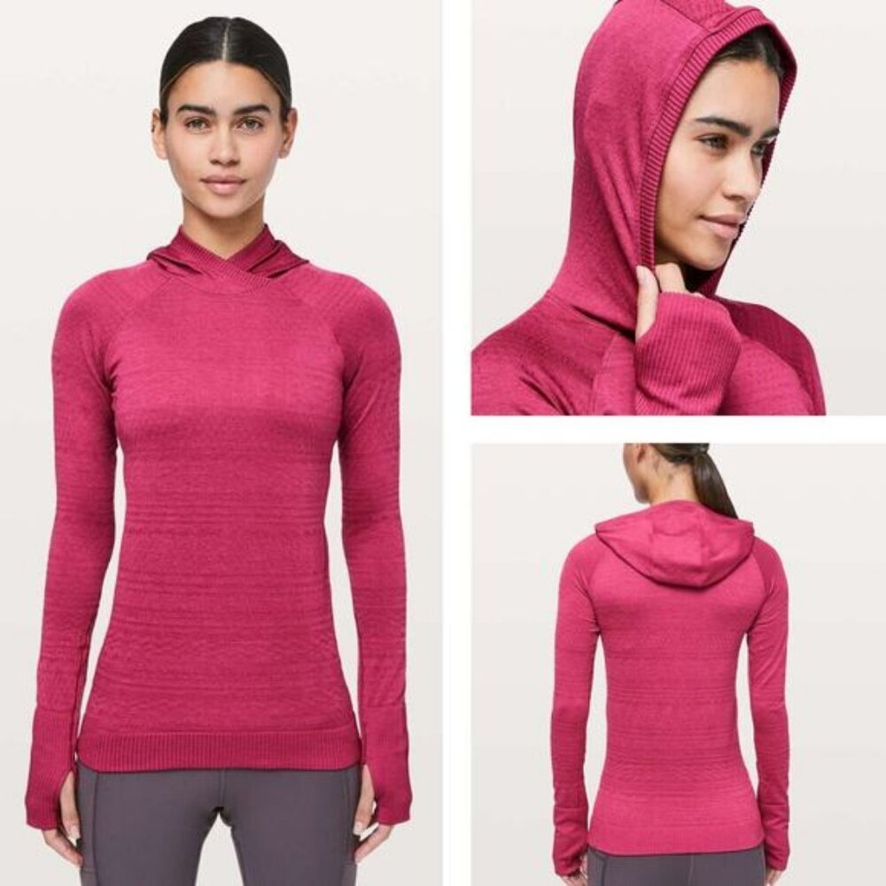LULULEMON Rest Less Hoodie Size 6 Violet Red